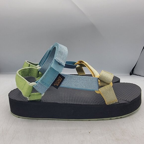 Teva Midform Universal Kids 5 Metallic Blue Sandals Beach Summer Casual 1131610C - Picture 13 of 13